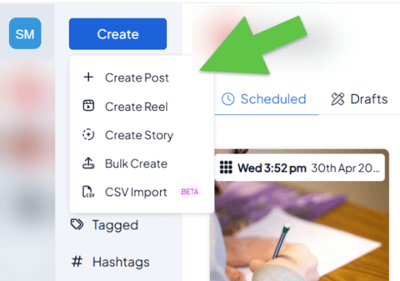 03 post scheduling create