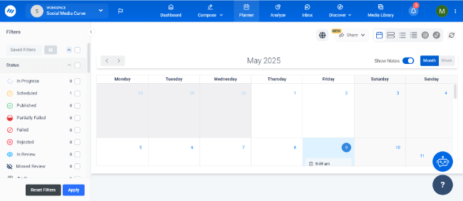 12 planner calendar view