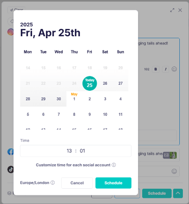 14 schedule calendar