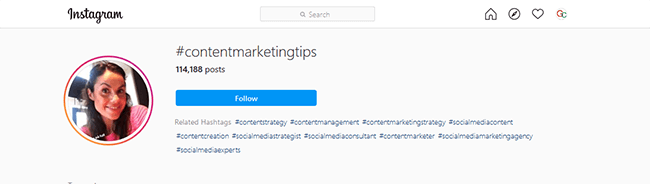 Following industry hashtags and also making use of it