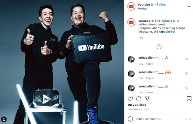Instagram - Drive videos to social media