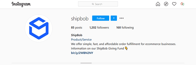 Instagram bio and profile