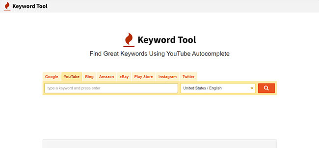 Keyword Tool Homepage