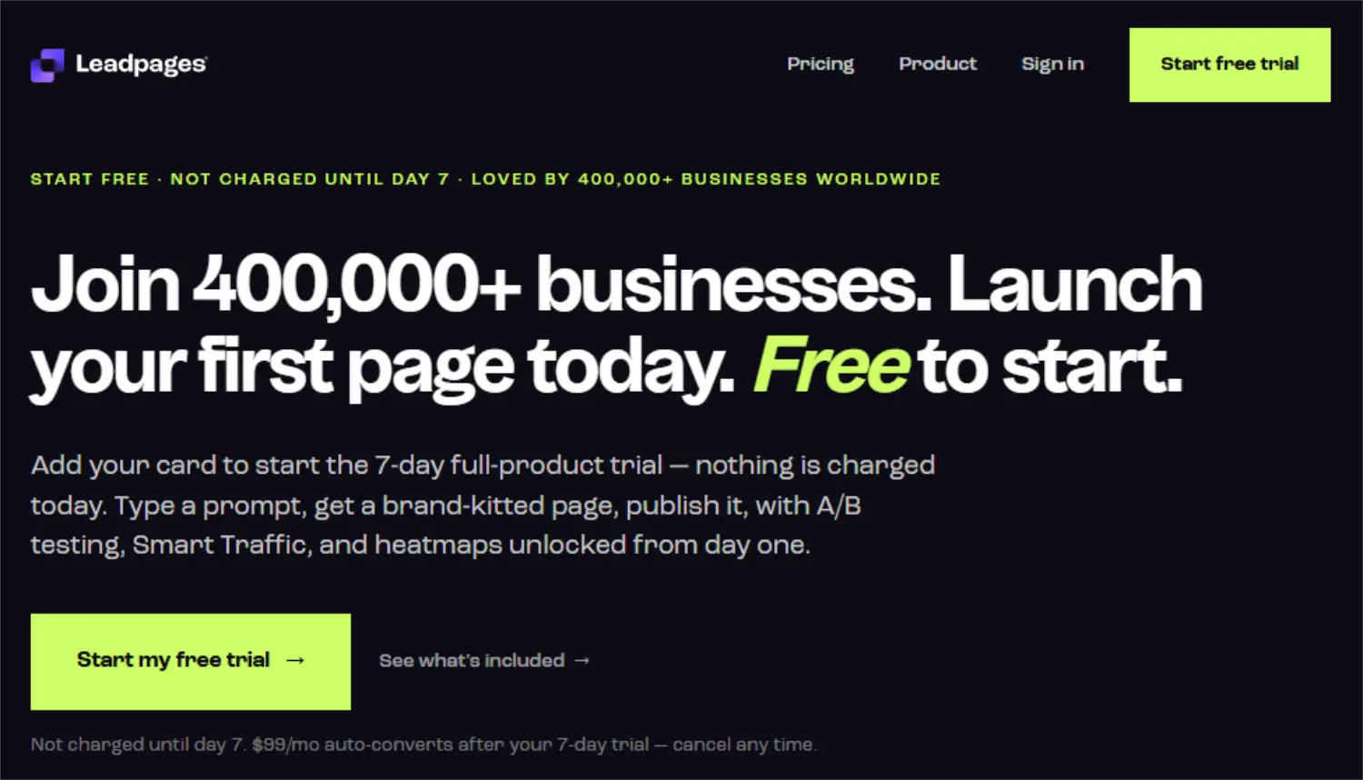 leadpages homepage