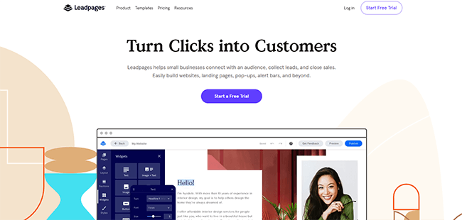 Leadpages New Homepage