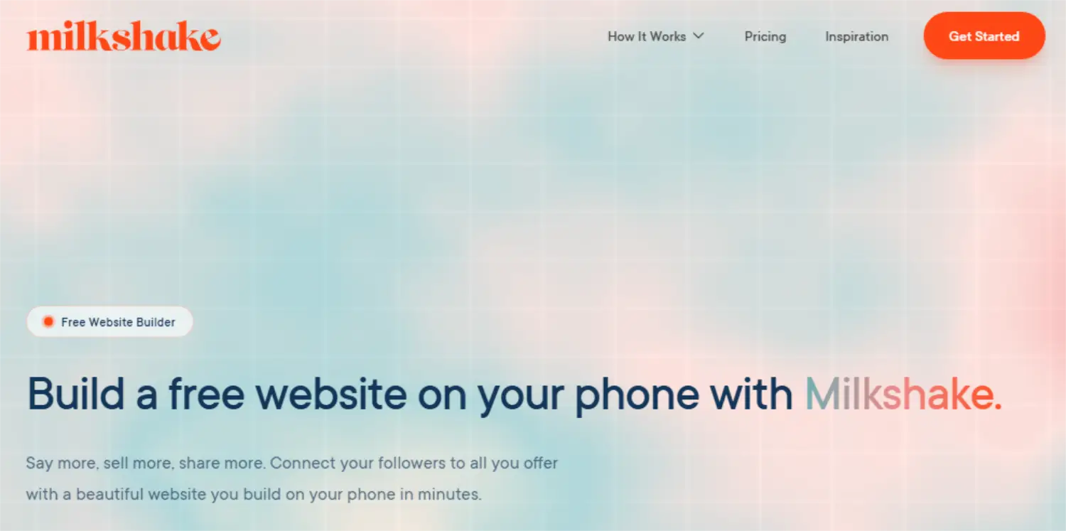 milkshake homepage