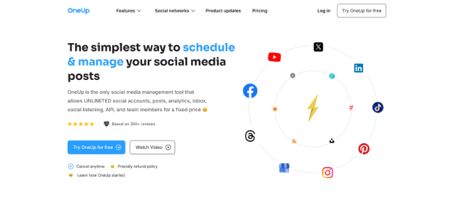 oneup homepage