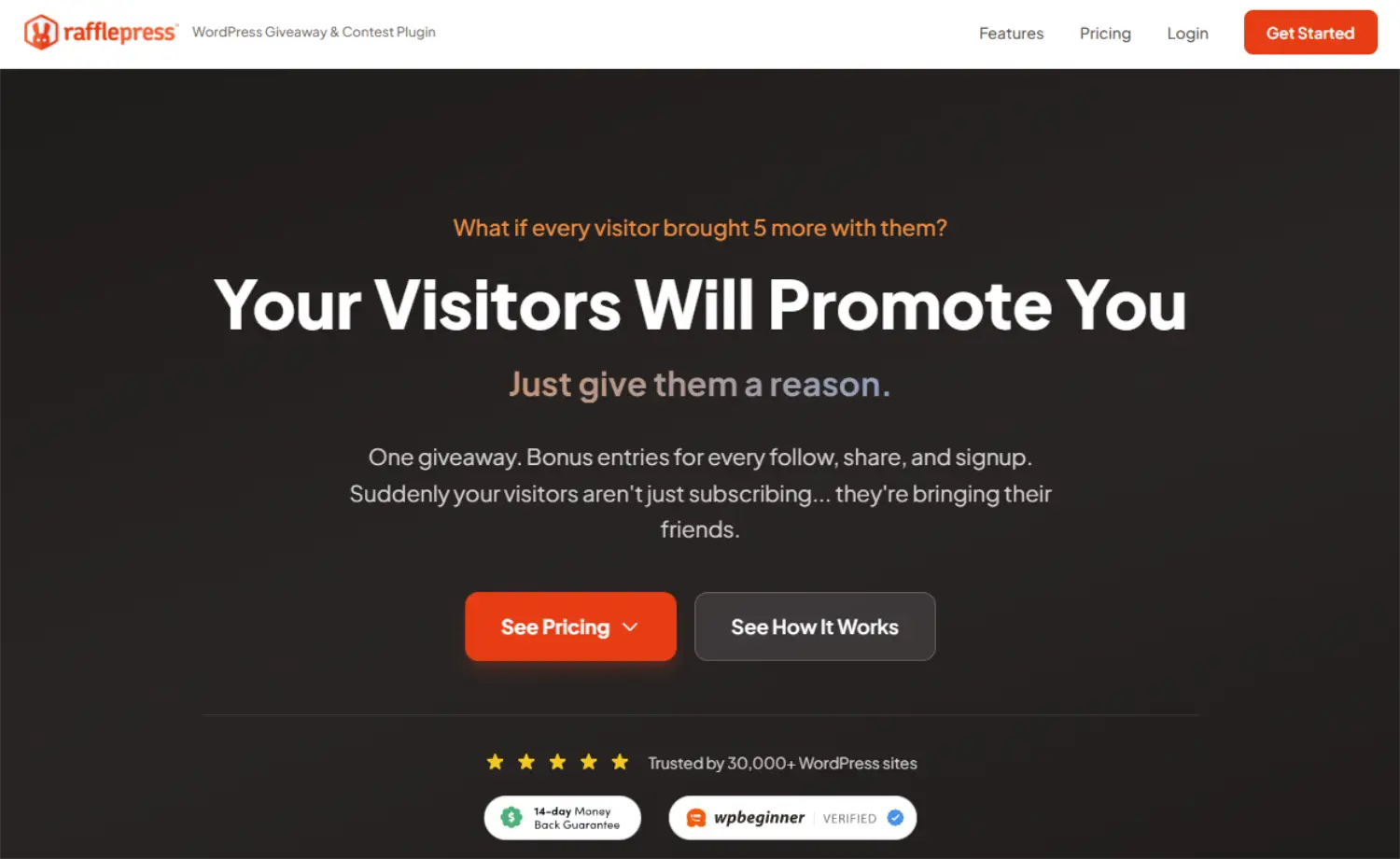 rafflepress homepage