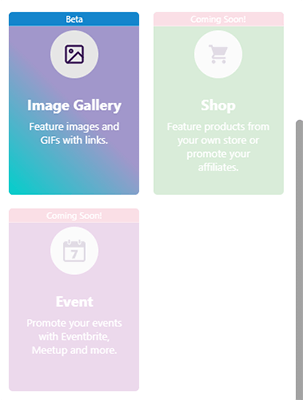 Tap Bio - Coming soon cards shop and event