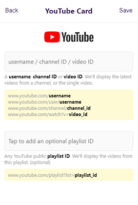 Tap Bio - YouTube card