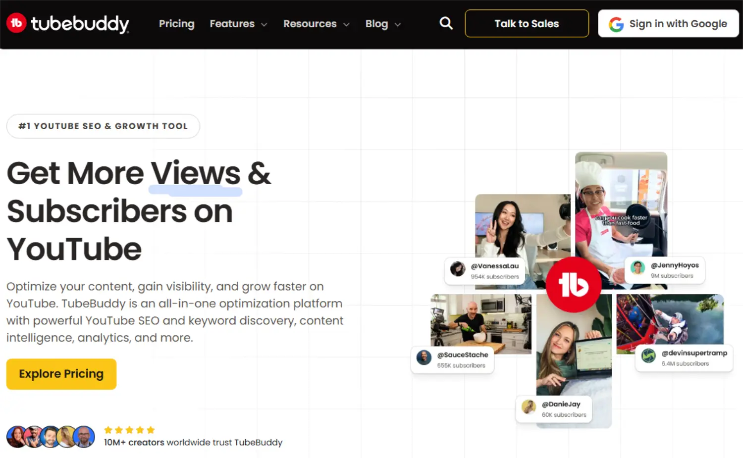 tubebuddy homepage