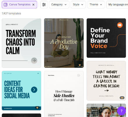 canva carousel templates