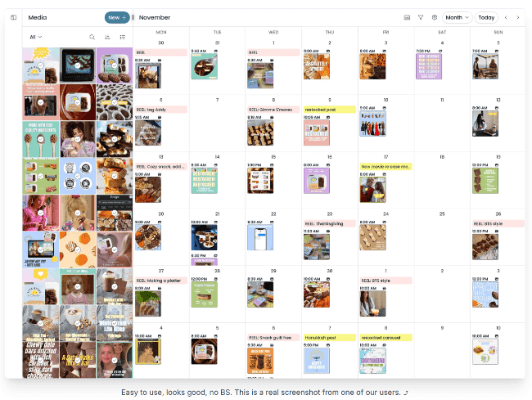 pallyy social media calendar