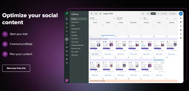 sprout social calendar