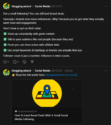 threads blogging wizard post
